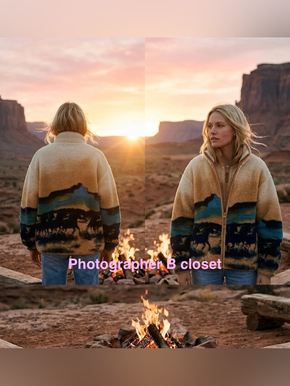 Wild Horses Run Sherpa jacket nwt